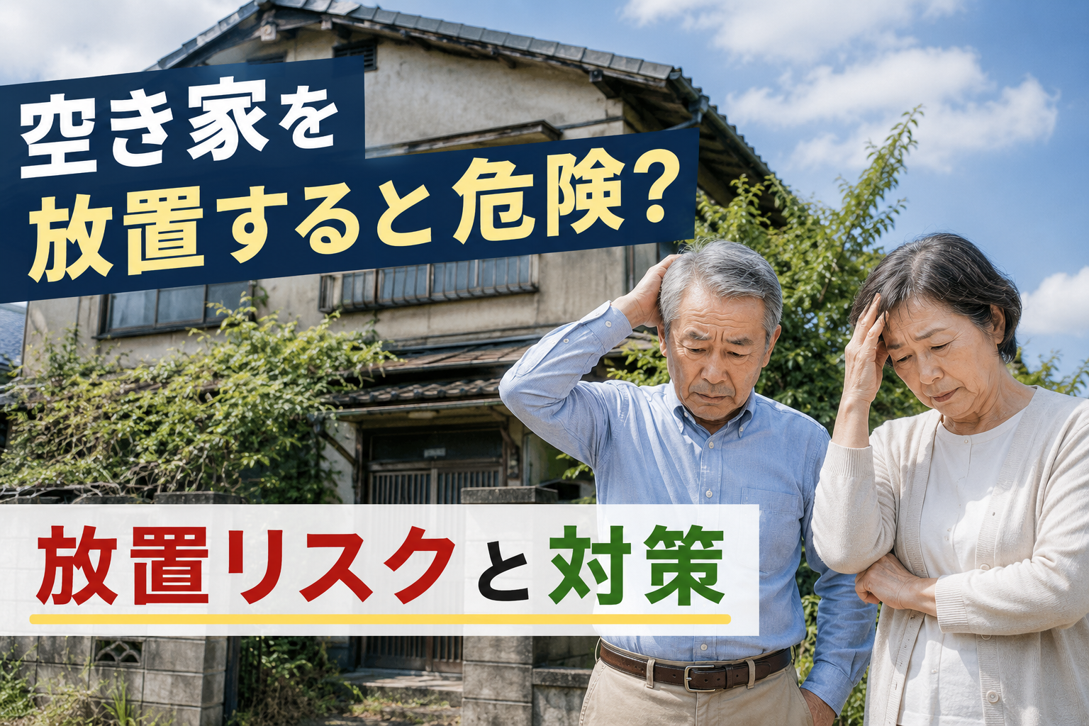 空き家を放置すると危険？ 放置リスクと対策