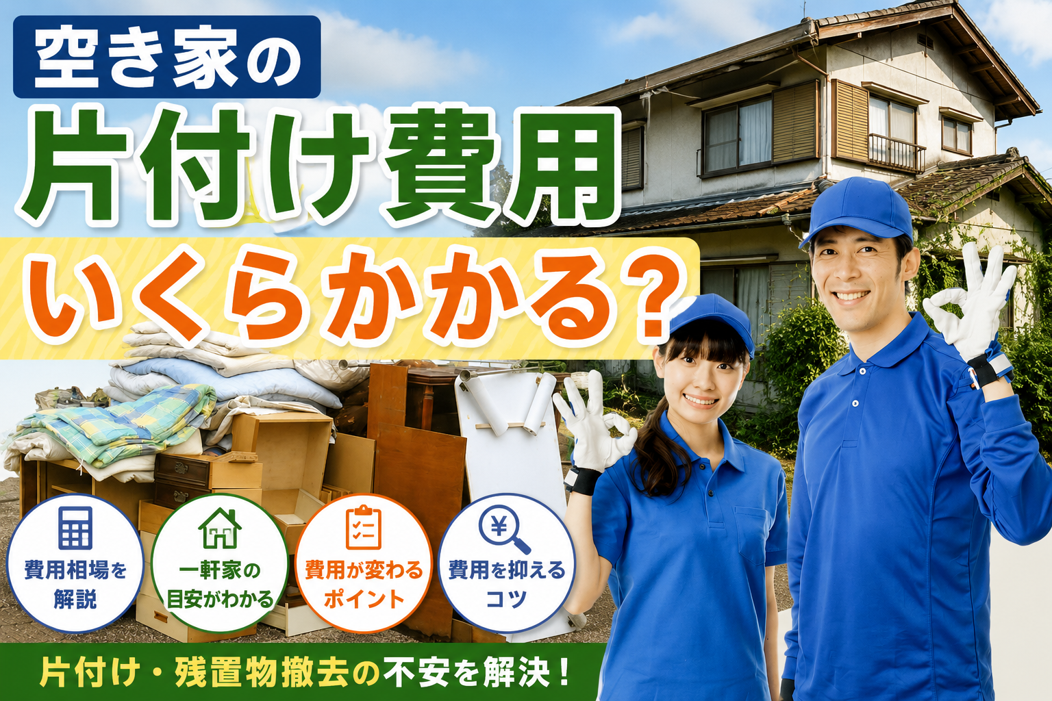 空き家の片付け費用 いくらかかる？