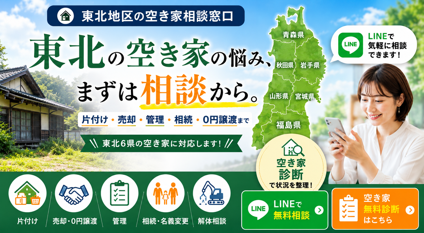 東北地区の空き家の相談窓口