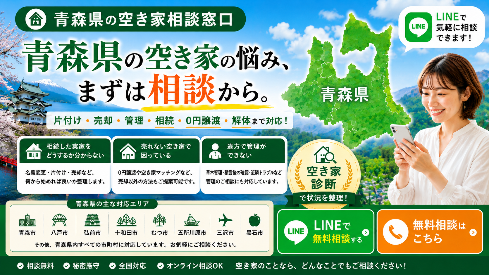 青森県の空き家の相談窓口