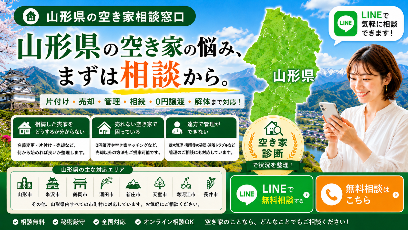 山形県の空き家の相談窓口