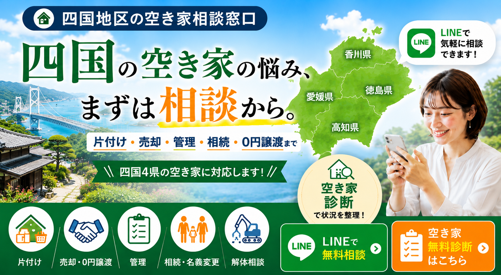 四国地区の空き家の相談窓口