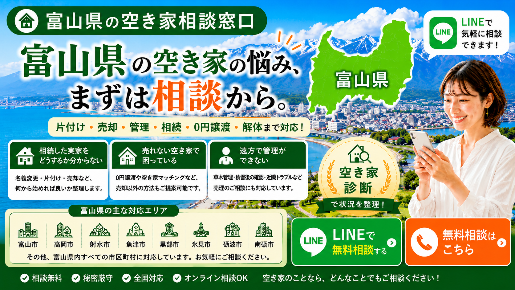 富山県の空き家の相談窓口