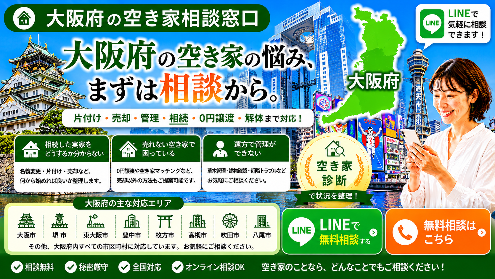 大阪府の空き家の相談窓口