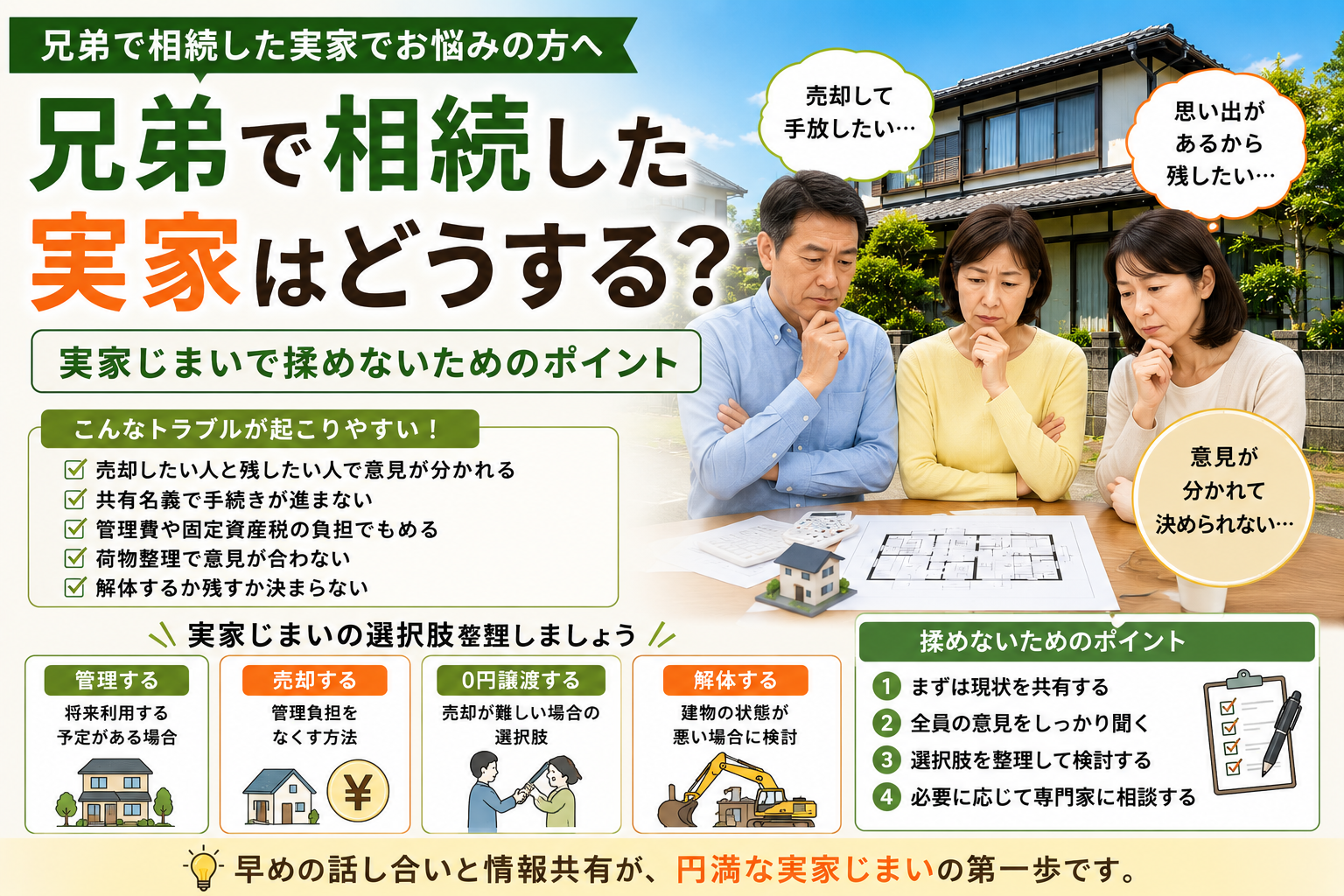 兄弟で相続した実家はどう？
