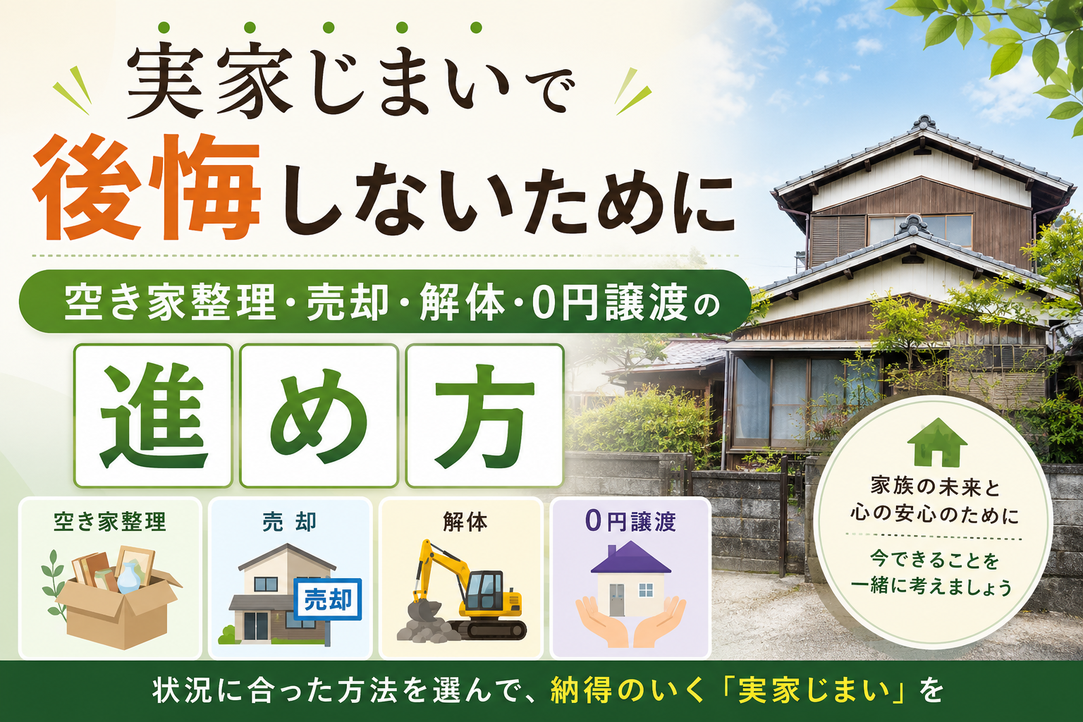 実家じまいで後悔しないために