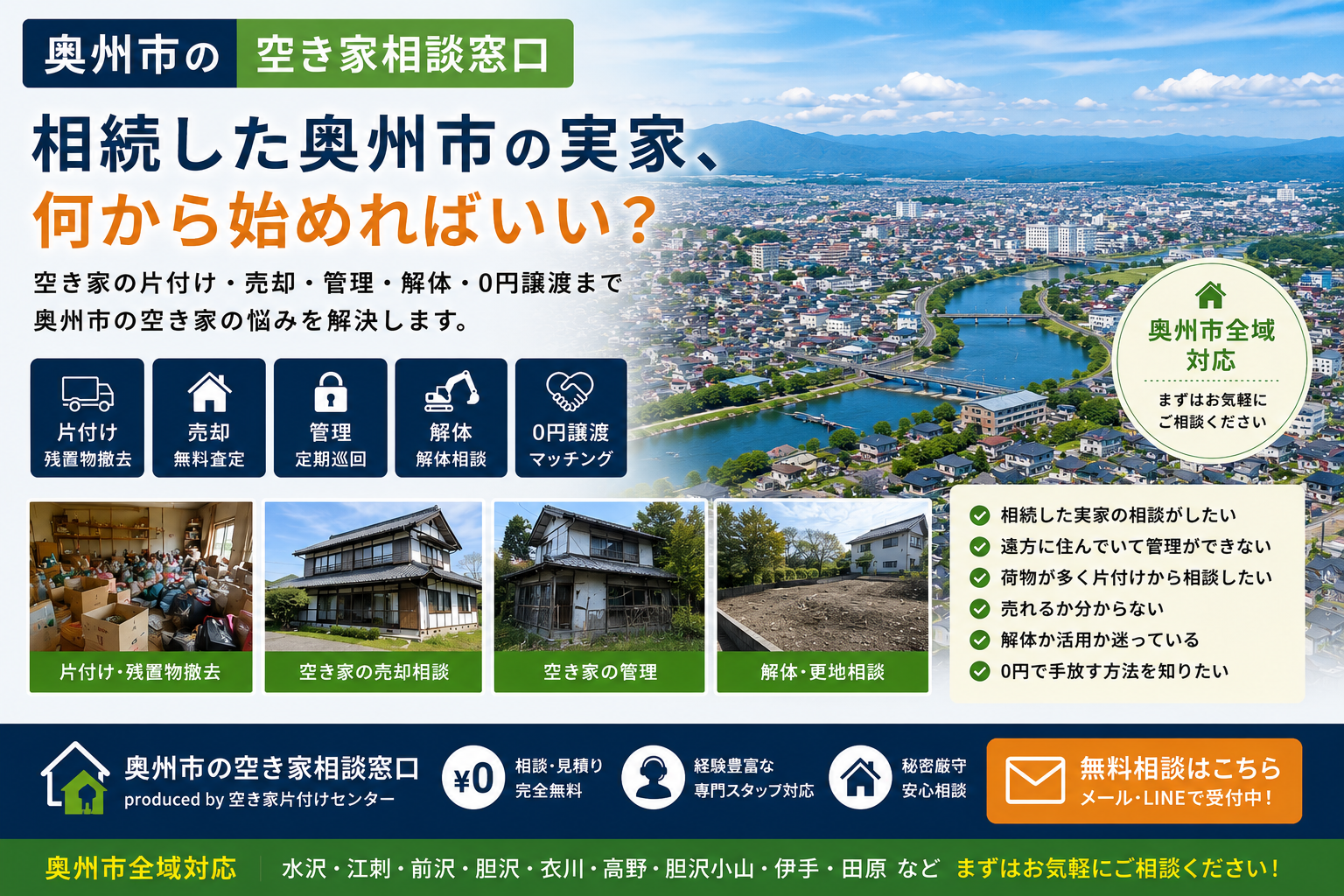 奥州市の空き家相談窓口