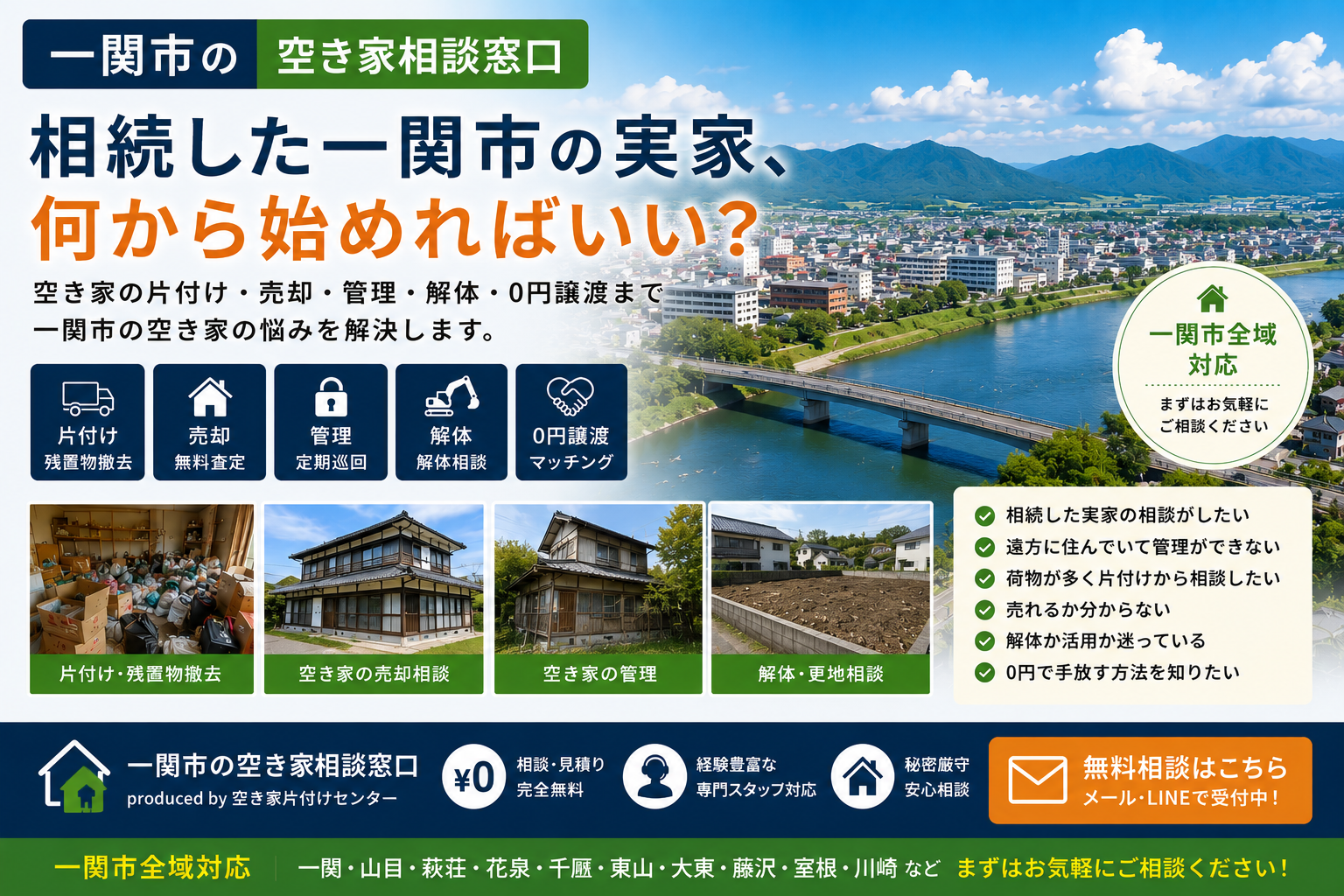 一関市の空き家相談窓口