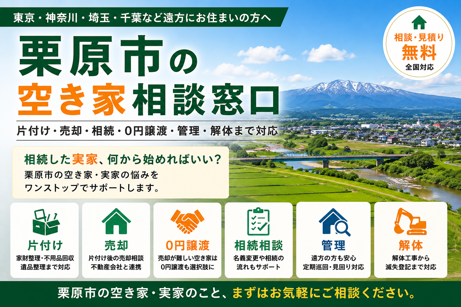 栗原市の空き家相談窓口