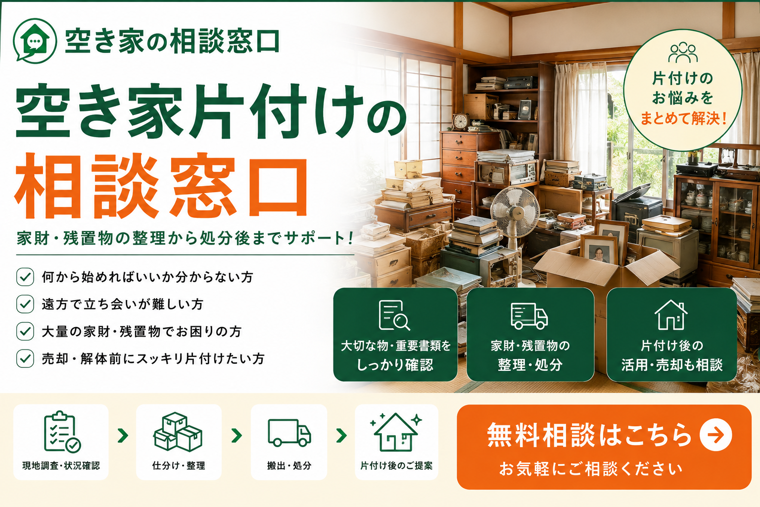 空き家片付けの相談窓口